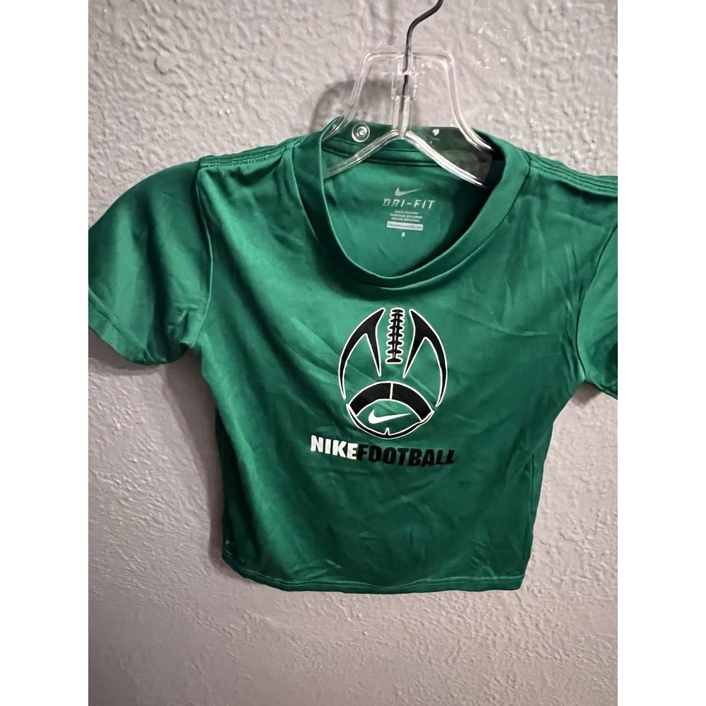 Nike Boys‎ Green Dri-FIT Shirt Sleeve Football  T-Shirt Size 5 - Picture 4 of 6